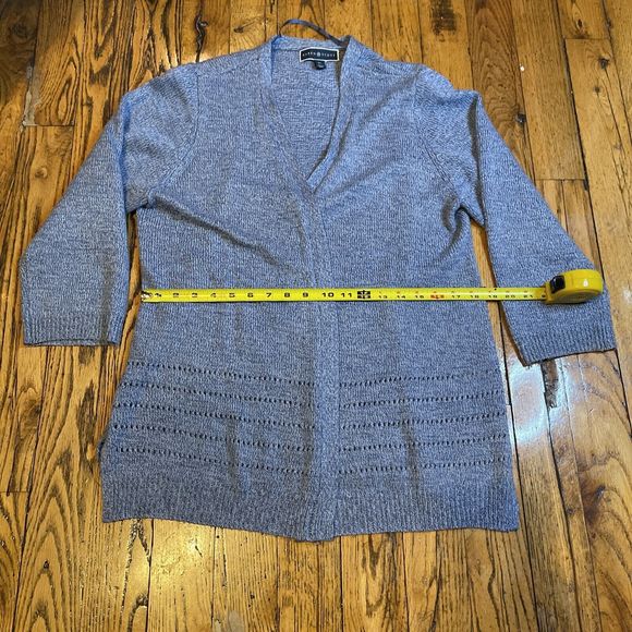 Karen Scott XL Blue Cardigan Sweater - Picture 5 of 6